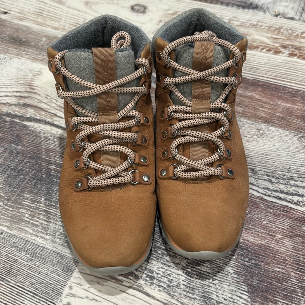 Cole Haan Zerogrand Omni Hiker Waterproof Birch Beige Fleece Lined SZ 6.5B